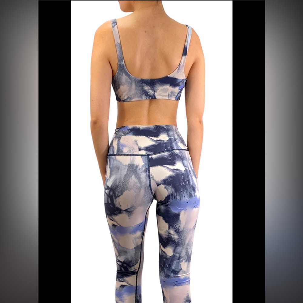 Alo Yoga Vapor High-Waist Graffiti Tie Dye Legging and Bra SET Small - Picture 5 of 11